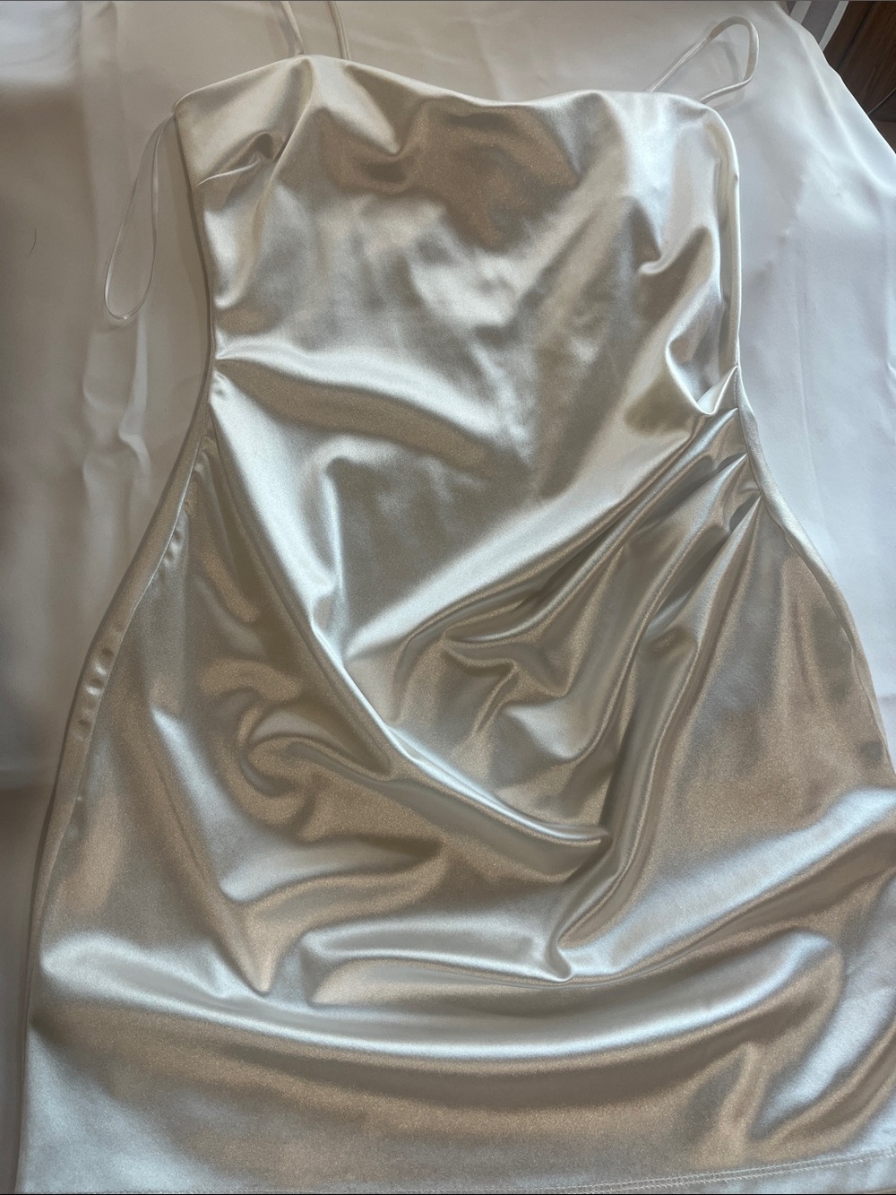 Windsor Silver Satin Slip Dress